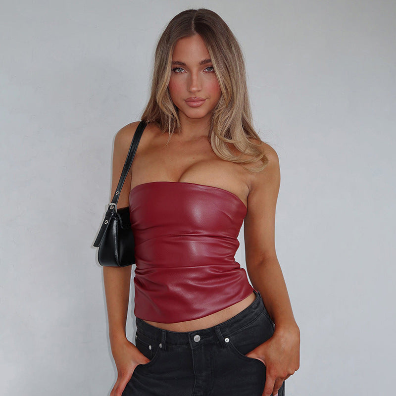 Women's Fashion Clothing Tank-top Leather - Colbrayci