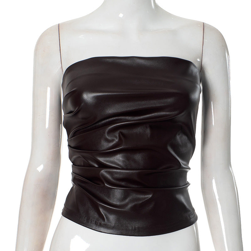 Women's Fashion Clothing Tank-top Leather - Colbrayci